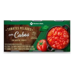 TOMATES PELADOS EM CUBOS MEMBER`S MARK 400G