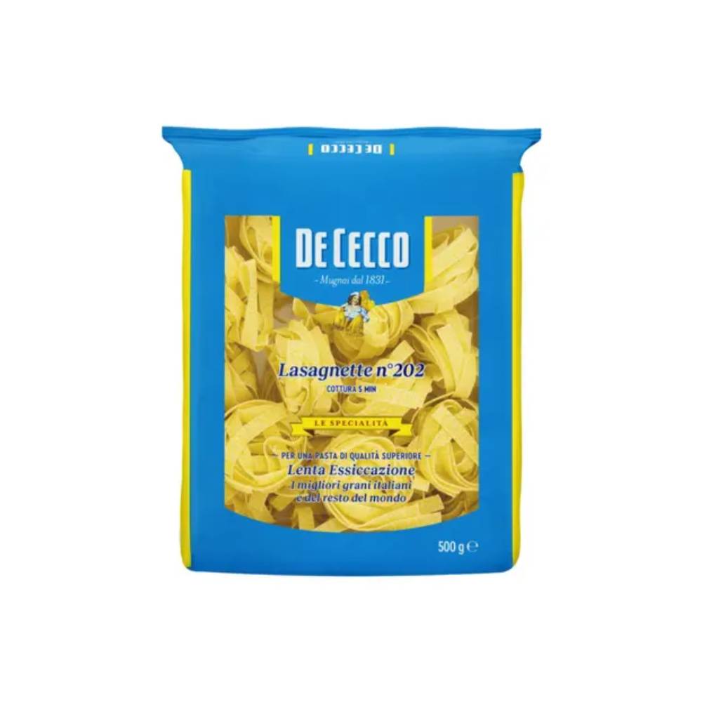 MACARRÃO DE CECCO LASAGNETTE 202/ 500G