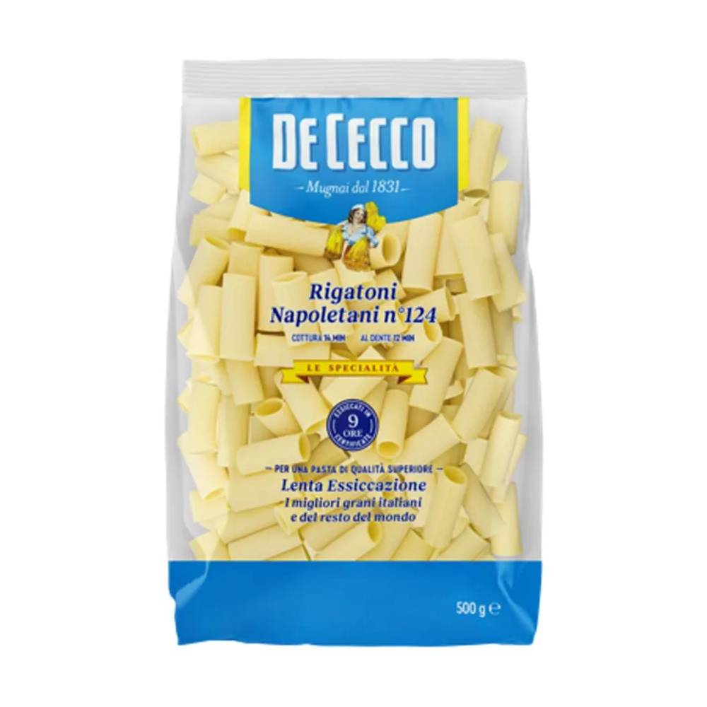 MACARRÃO DE CECCO RIGATONI NAPOLETANI 124/500G