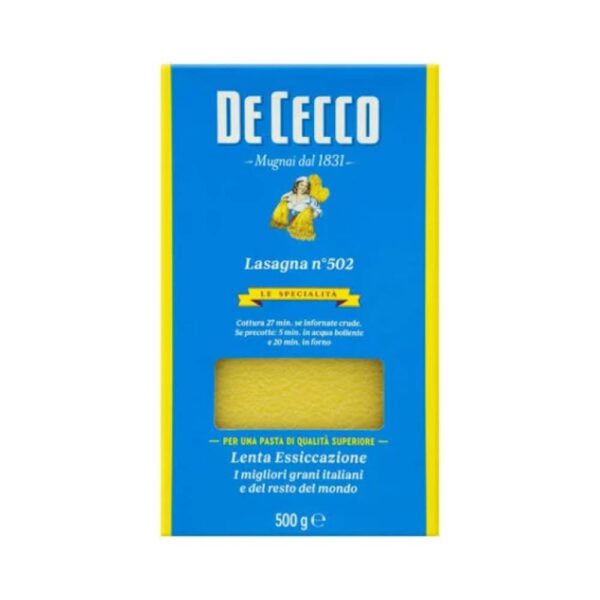 MASSA DE LASAGNA DE CECCO 500G