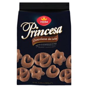 BISCOITO VIERA PRINCESA CHOCOLATE DE LEITE 200G