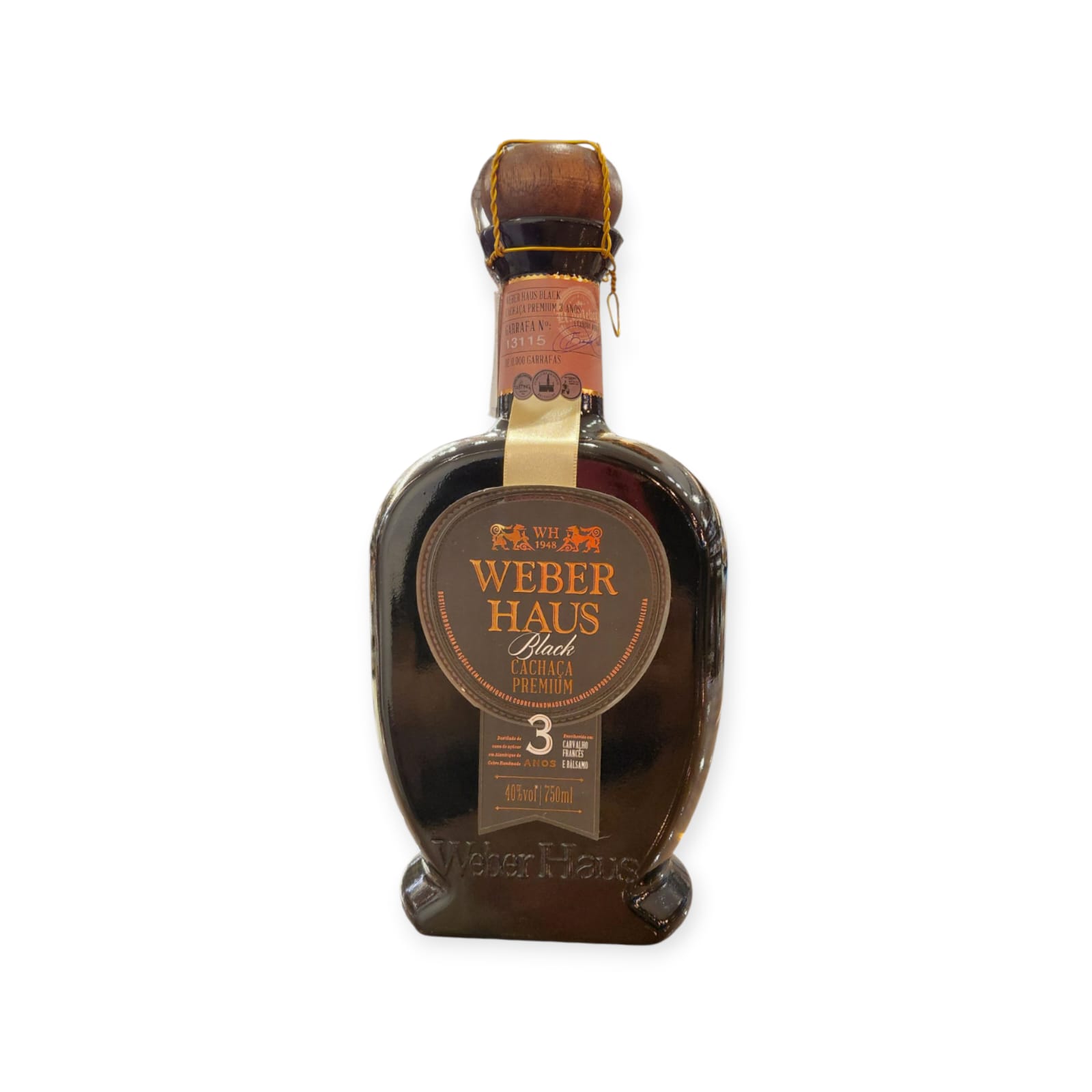 CACHACA WEBER HAUS BLACK PREMIUM 3 ANOS 700ML