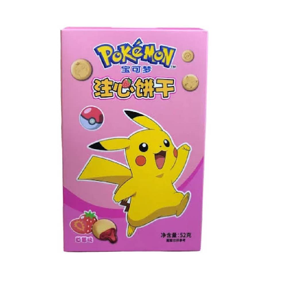 BISCOITO COM RECHEIO DE MORANGO POKEMON 52G
