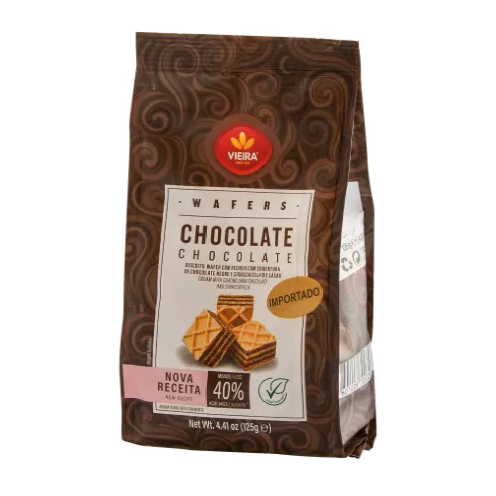 WAFERS VIEIRA CHOCOLATE 125G